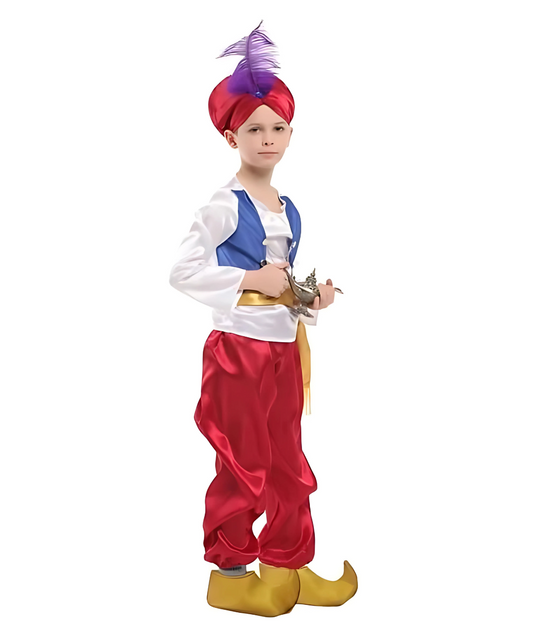 Boys World Book Day Aladdin Kids Fancy Dress Costume with Headpiece