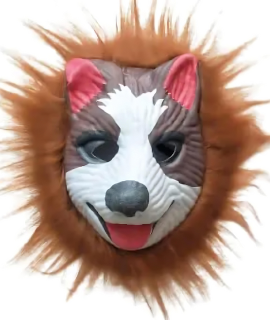 Fox The mask of children the shape of the Fox White and Broun color