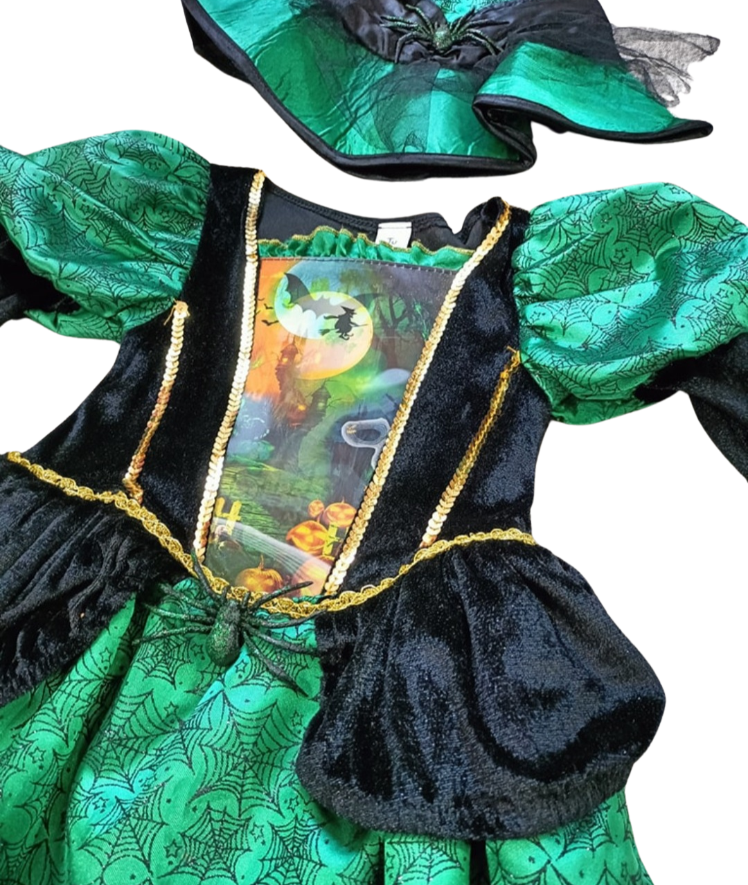 فستان ساحرة اخضر