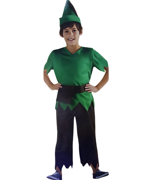 Peter Pan Costume with Hat for Infant Toddler & Little Boys Halloween Dress Up Outfit