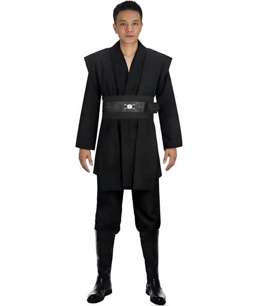 Anakin Skywalker Costume Adult Tunic Costume Knight Cloak Black Jedi Hooded Robe Vest Shirt Pants Suit Outfits for Halloween-set in Jordan