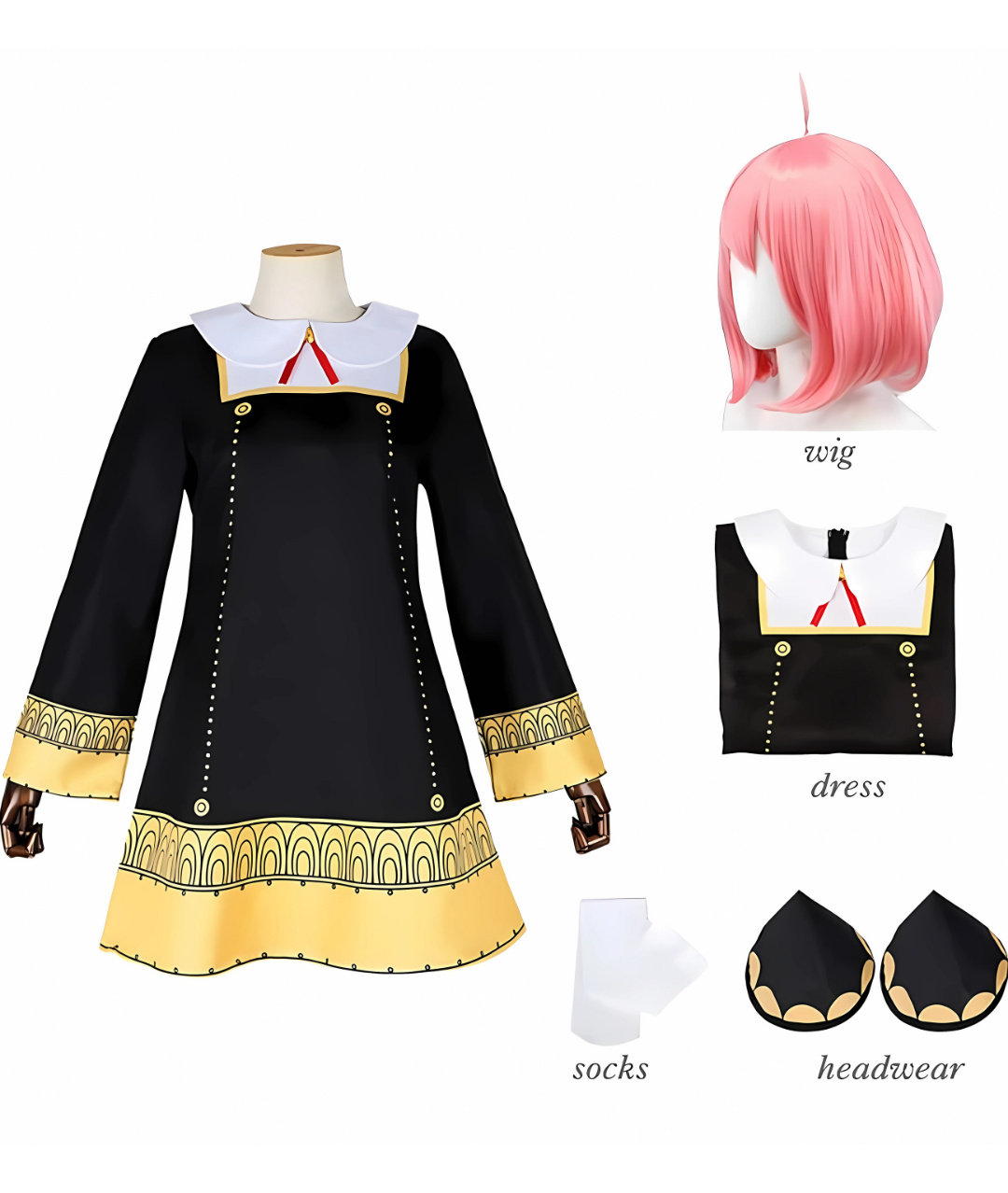 Anya Forger Cosplay Costume Dress Halloween Cosplay Outfit2