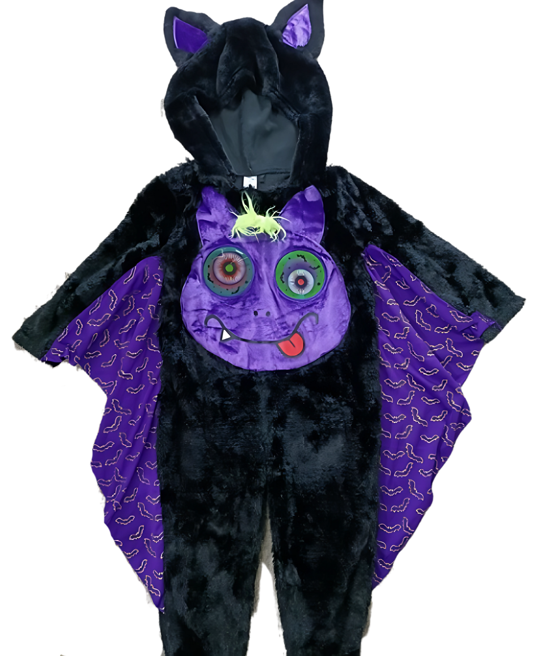 Bat Halloween Costume Bat 3d eyes Kids Fancy Dress Black and Purple-set in Jordan