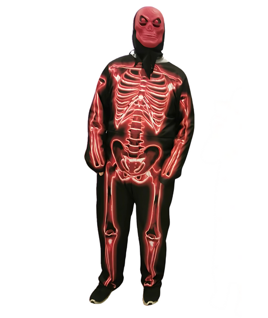 Black and Red Skeleton Costume for Men-set in Jordan