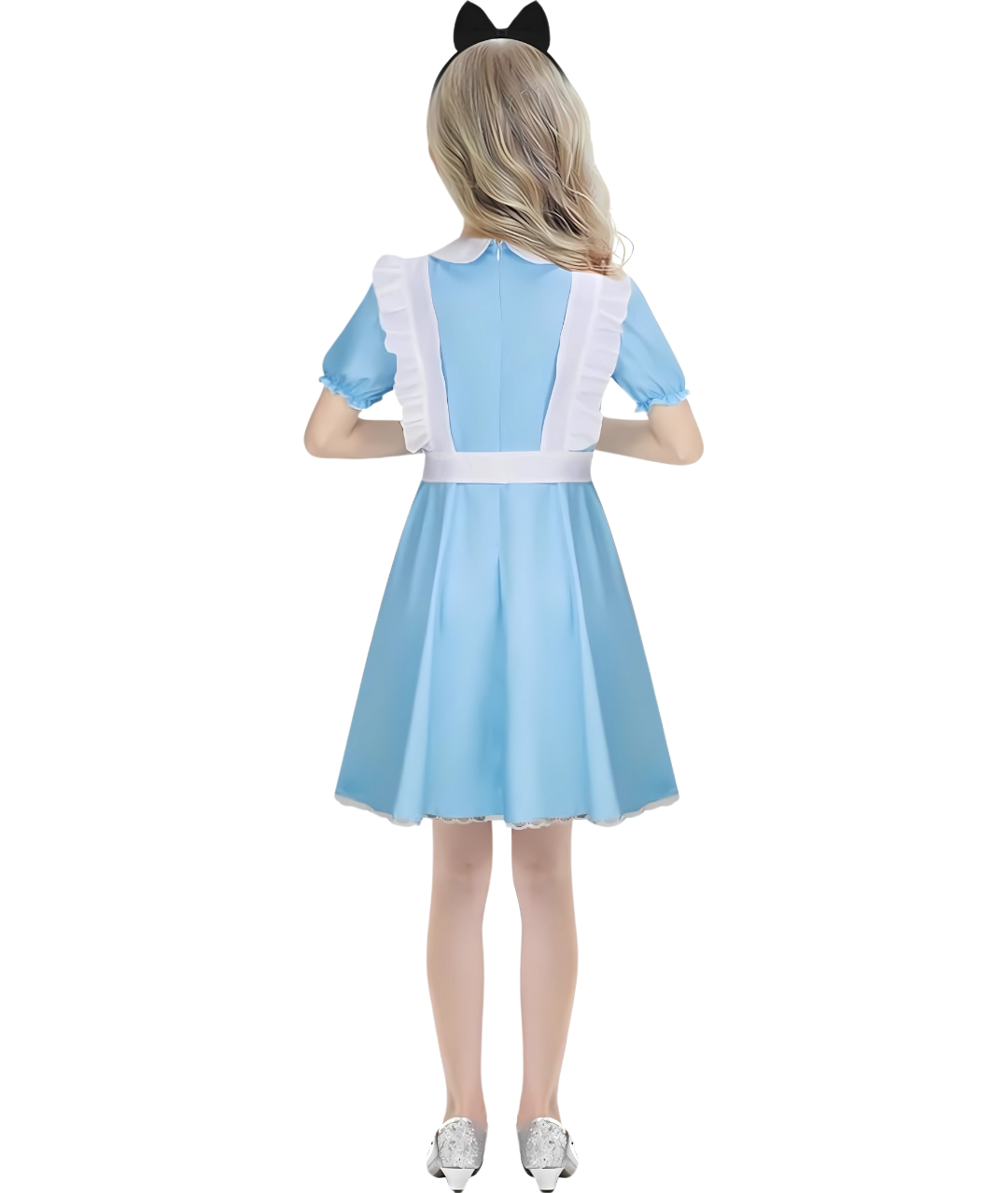 Deerose Kids Alice Costume with Apron Halloween Blue Maid Princess Dress2
