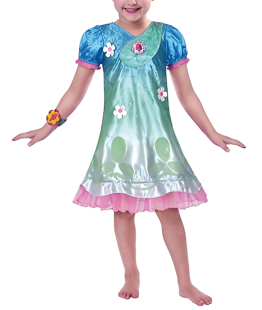 Disney Trolls Poppy Costume Age 7-8 Fancy Dress Outfit Party Kids Girls