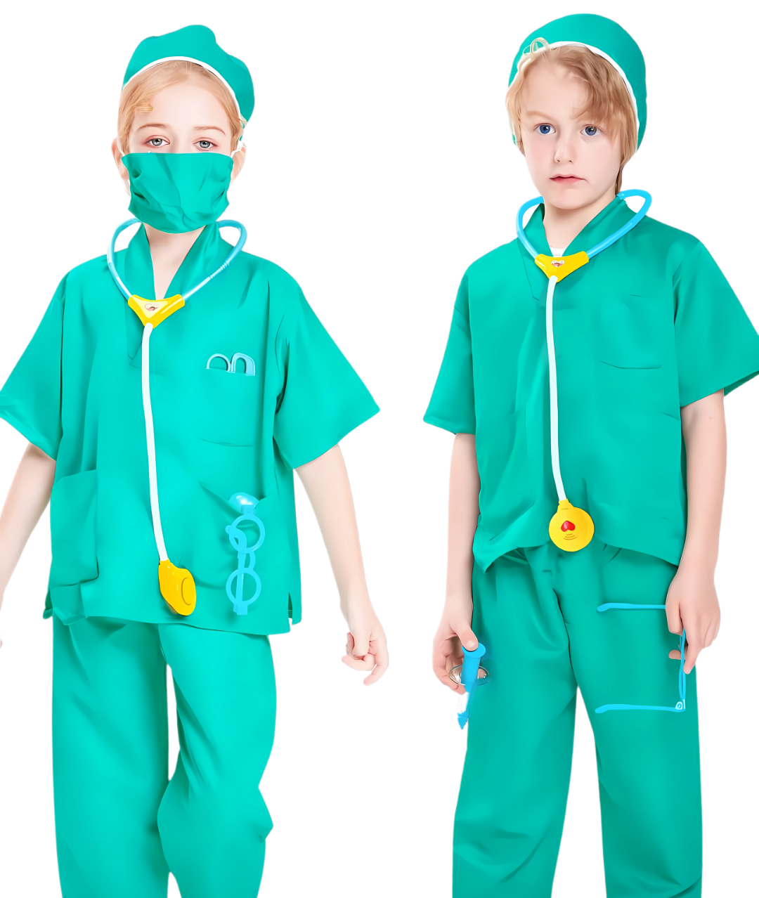 Doctor Costume Kids Role Play Set, Green Surgeon Dress up Costume and Accessories for Pretend Play-set in Jordan