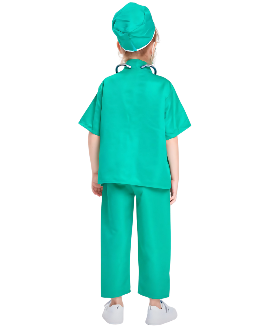 Doctor Costume Kids Role Play Set, Green Surgeon Dress up Costume and Accessories for Pretend Play2