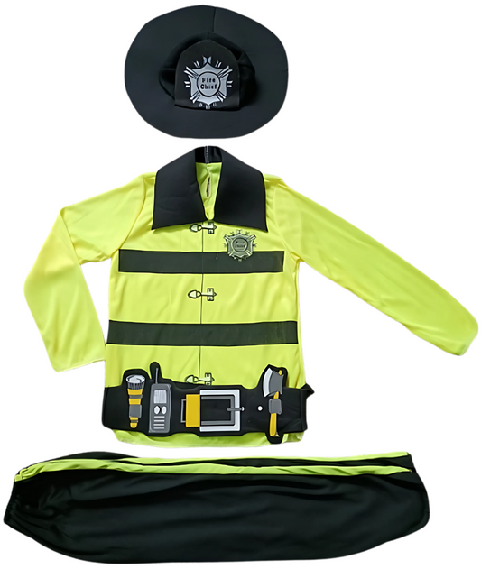 Fireman Costume For Kids Career Yellow Costume Cosplay for Kids-set in Jordan