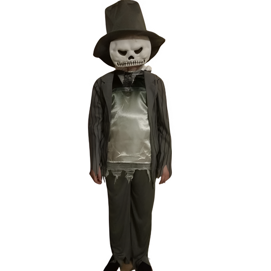 George, Halloween Creepy kids Costume, Grey