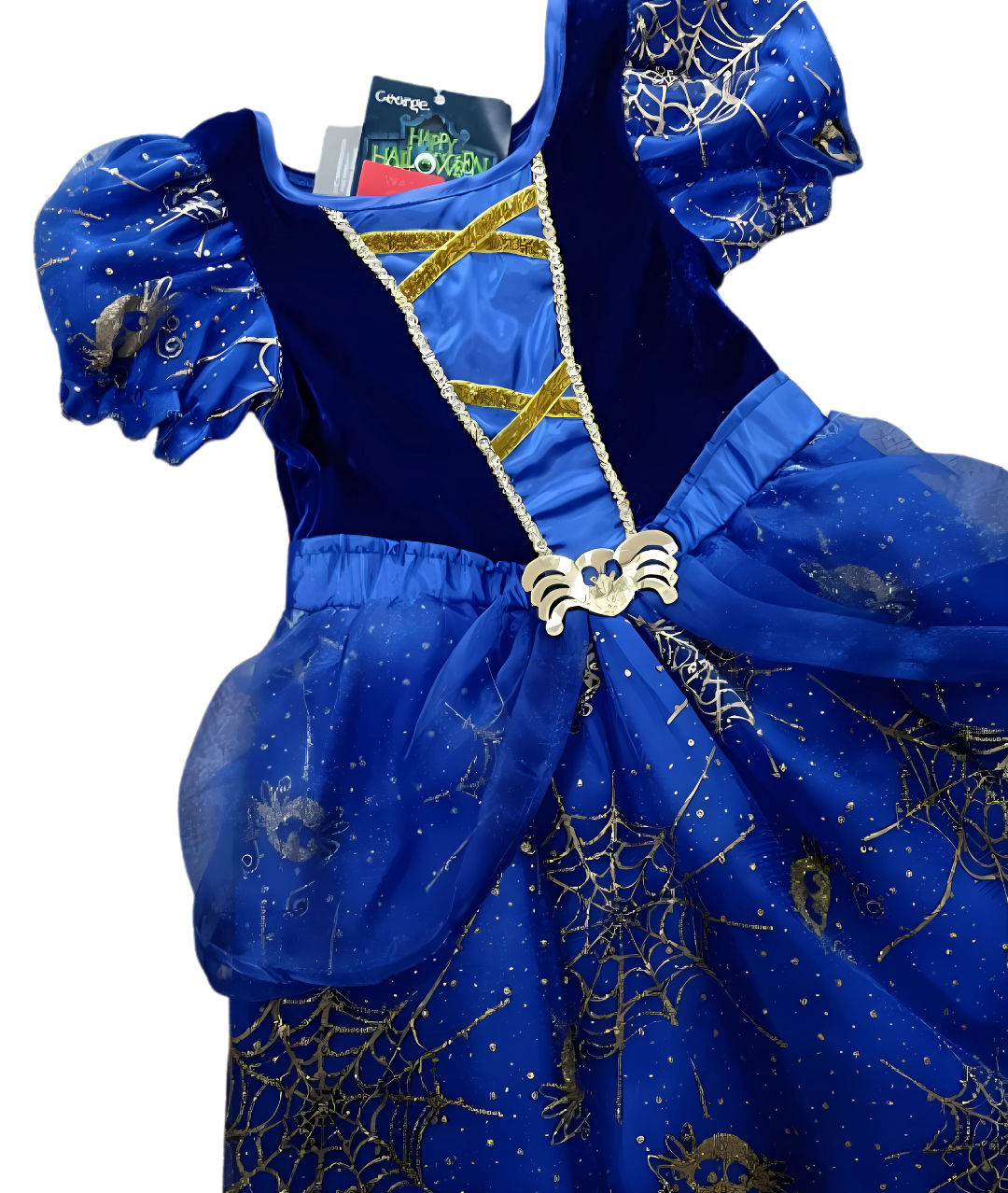 زي ساحرة الهالوين-فستان للفتيات باللون الازرق-زي الهالوين