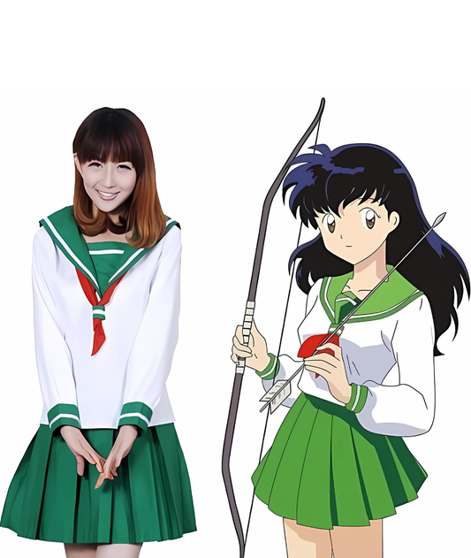Inuyasha Kagome Higurashi Cosplay Costume Anime Dress Halloween Christmas-set in Jordan