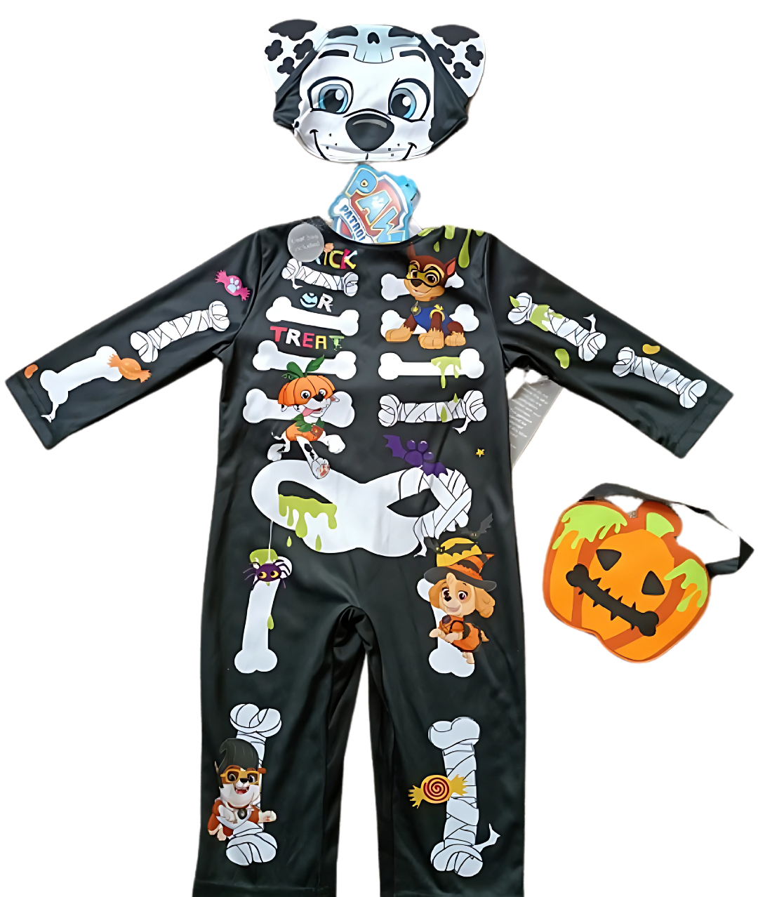 Kids Dog Skeleton Costume Mask Boys Girls Halloween Fancy Dress Outfit-set in Jordan