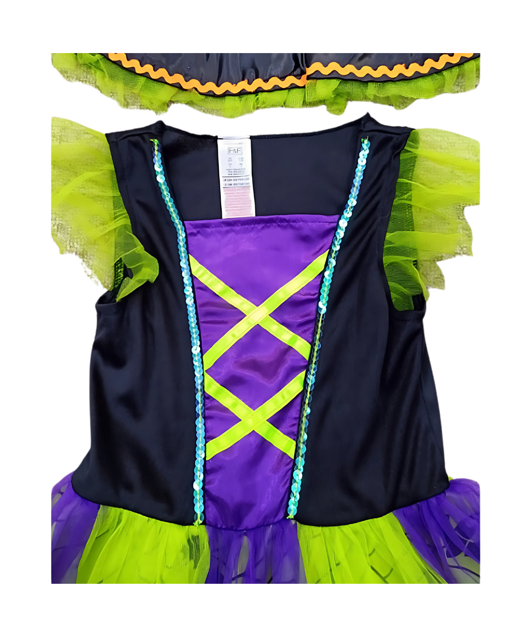 Kids Witch Green and Purple fancy Costume Sorceress Dress with Hat2-set in Jordan