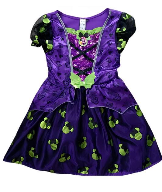 Minnie Mouse Witch Costume for Girls Purple Halloween Costume Fancy Dress-set in Jordan