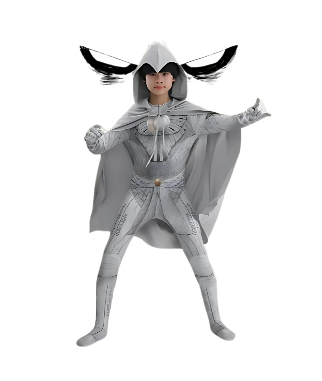 Moon Knight Cosplay Costume Jumpsuits Uniform Sets Hooded Cloak Headgear Without Mask3