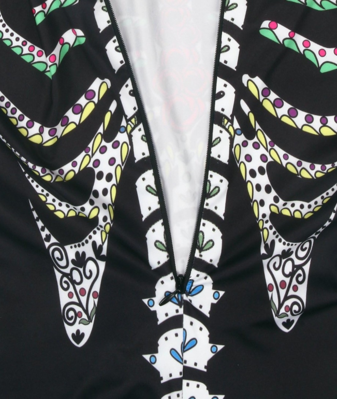 Skeleton Bones Jumpsuit Mardi Gras Multi-Color4