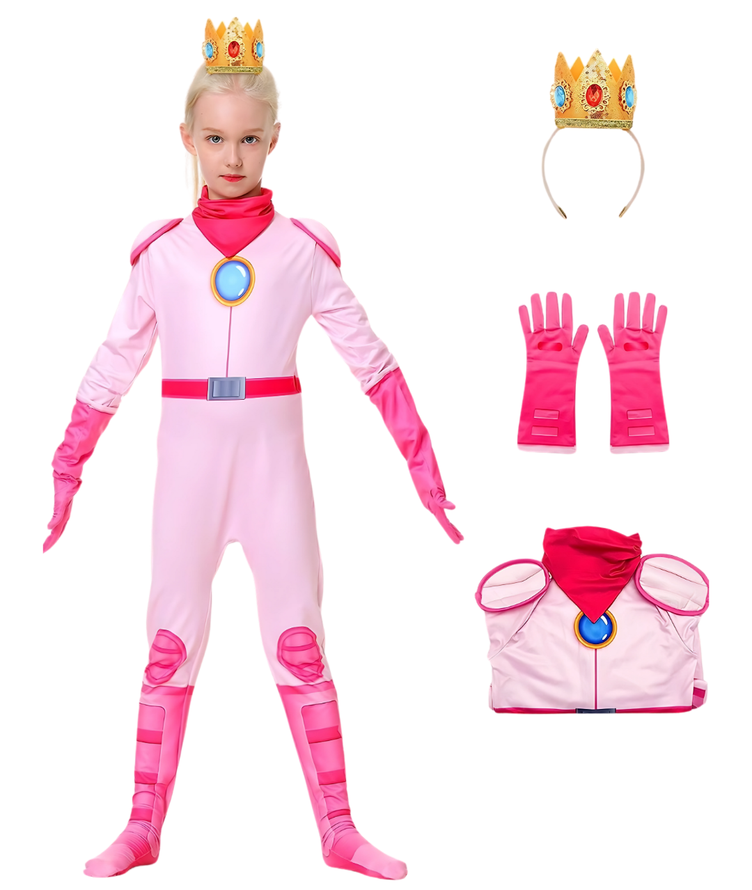 Super Brothers Costume for Girls Pink Role Play Cartoon Character Outfit for Carnival Halloween-set in Jordan