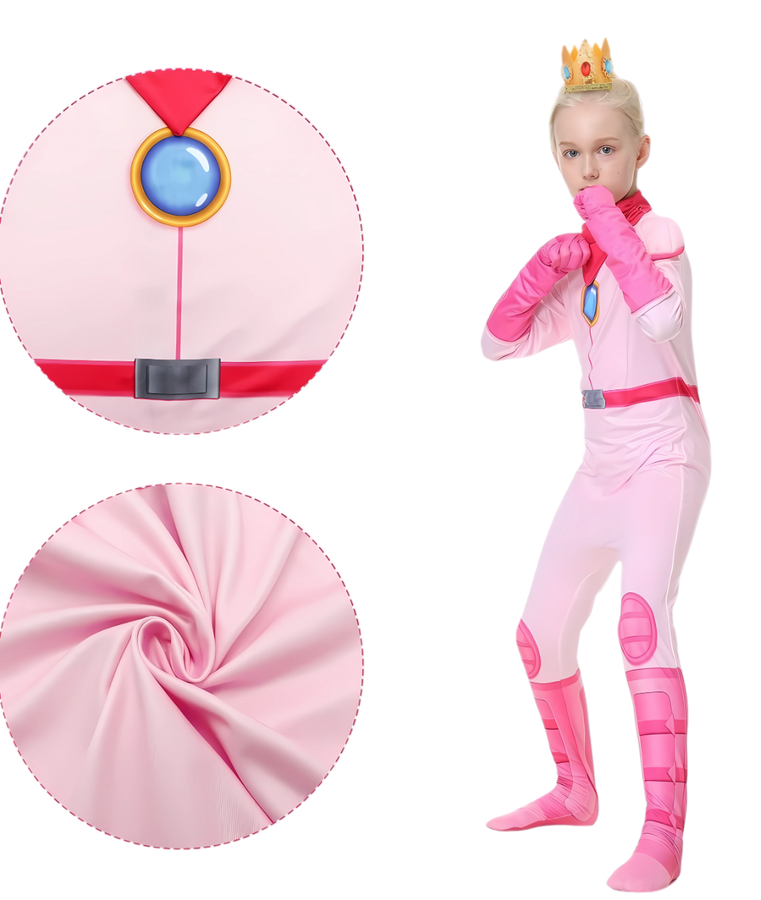 Super Brothers Costume for Girls Pink Role Play Cartoon Character Outfit for Carnival Halloween2