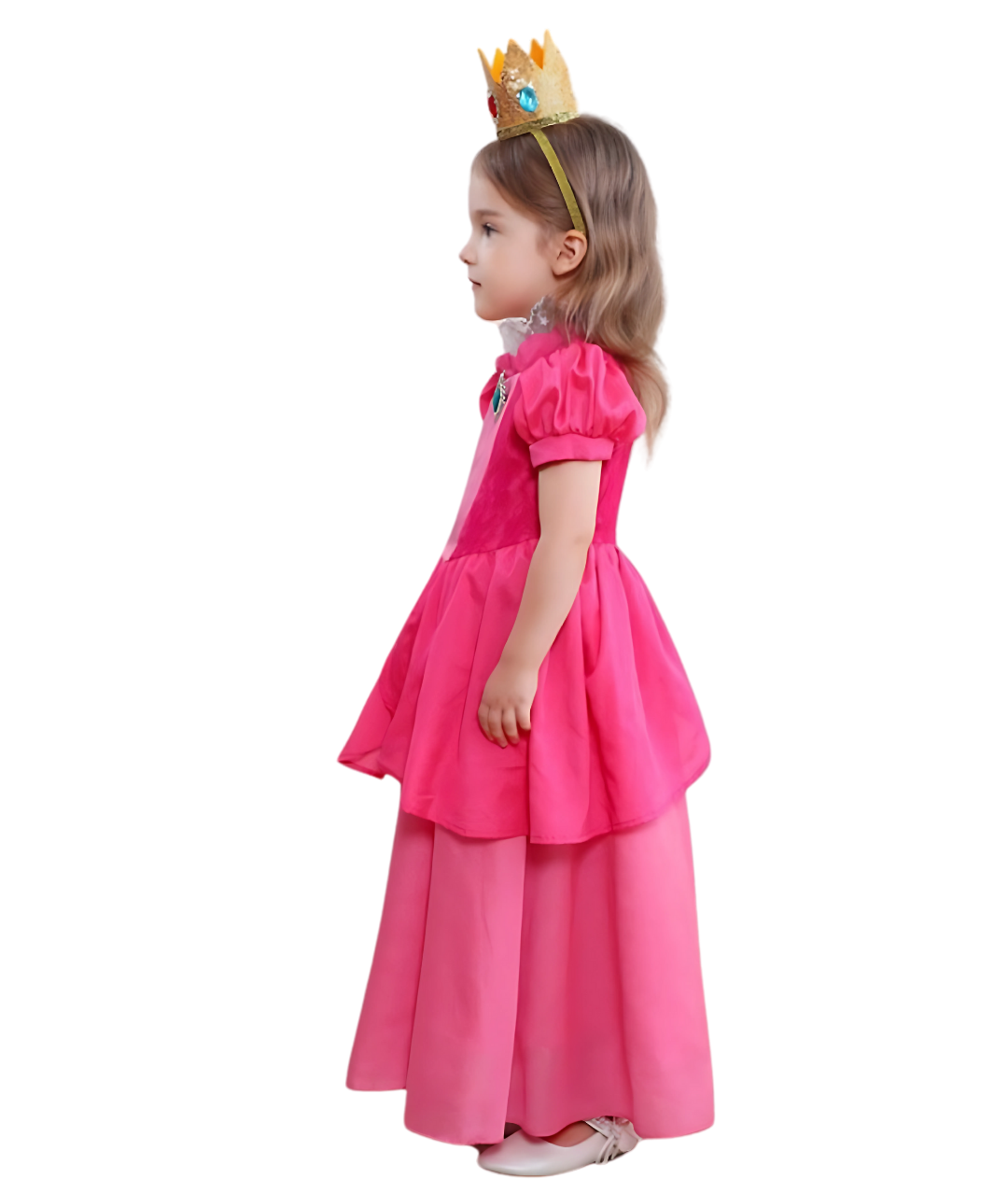 Super Brothers Princess Costume Dress  Princess Girls Puff Sleeve Cosplay Dress Up1