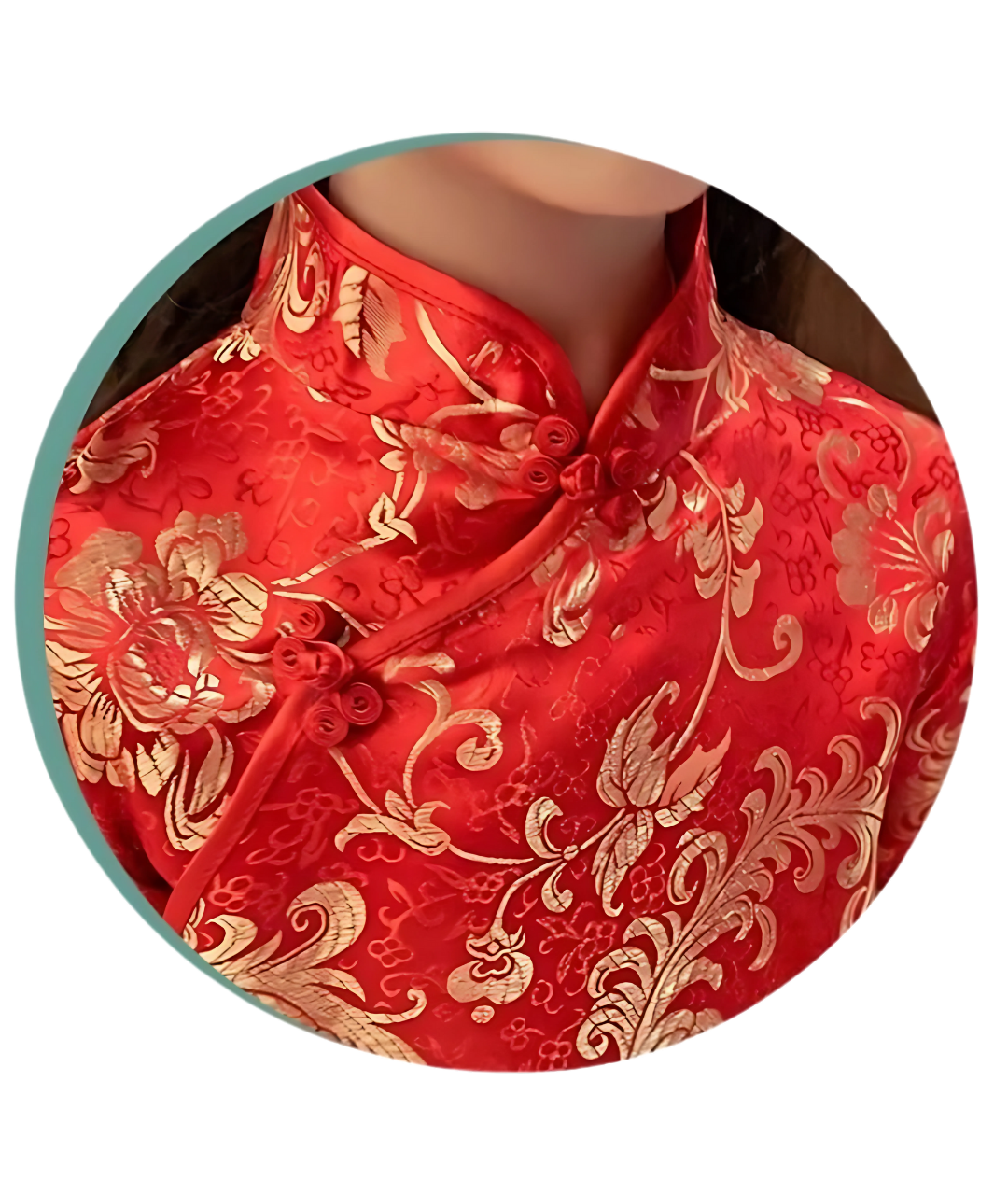Traditional Hanfu Dragon Ancient Tang Dynasty Cheongsam Party Costume for Girls Red2