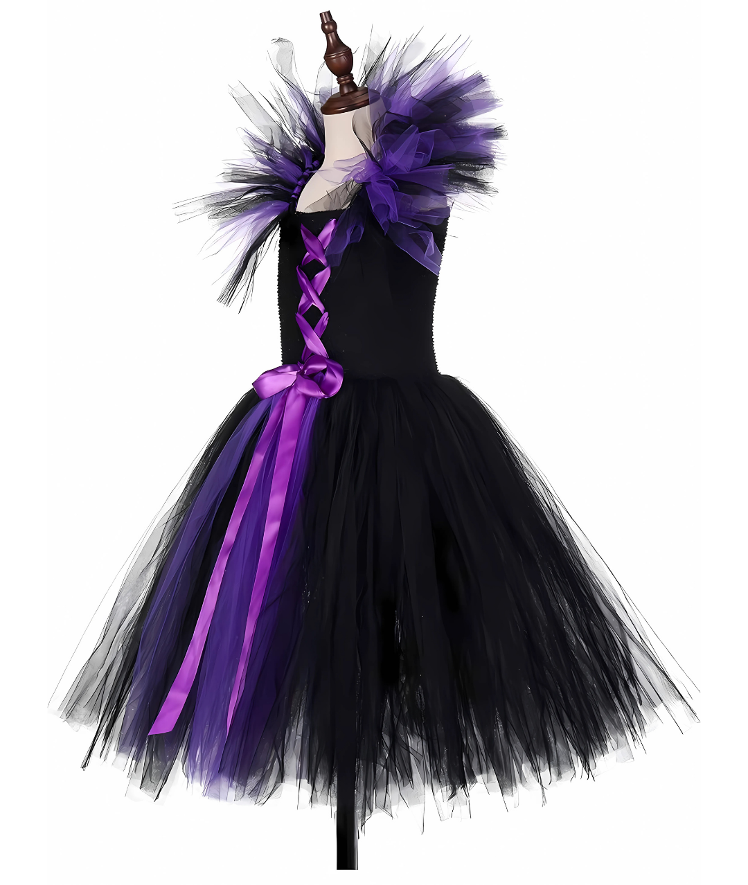 Vampire Witch Costume for Girls with Horns Headband for Halloween from Tutu Dreams2