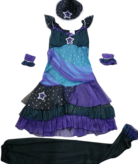 Witch Costume Fancy Dress Halloween Party Multicolor Girls Dress-set in Jordan