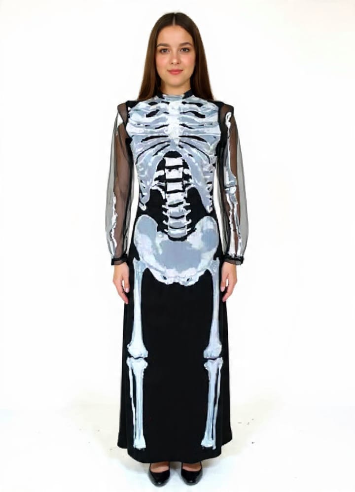 Womens Skeleton Dress Costume