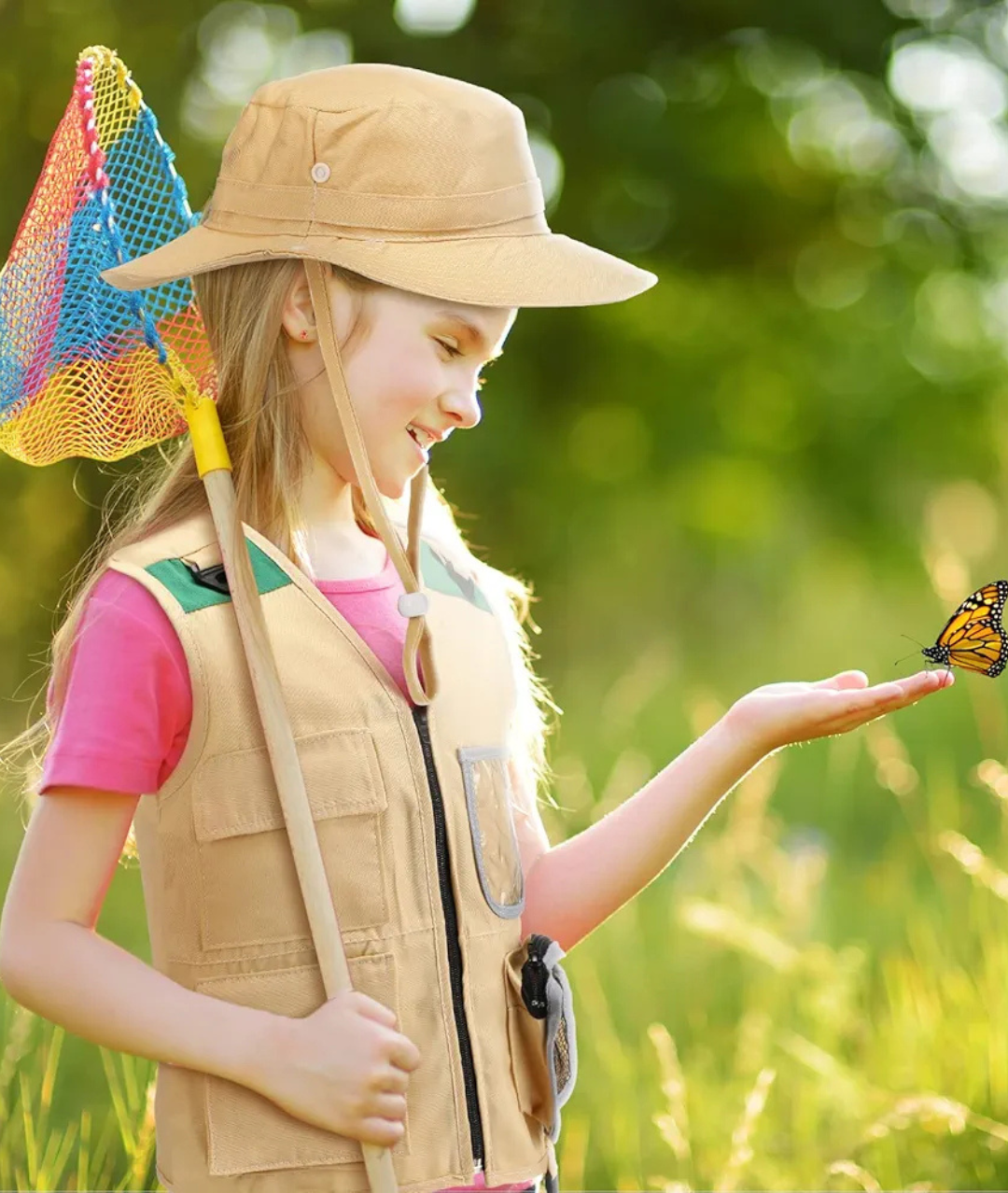 Vest and Hat Costume For Kids suitable Construction Worker, Explorers, Engineer, farmer  Costume Cosplay for Kids