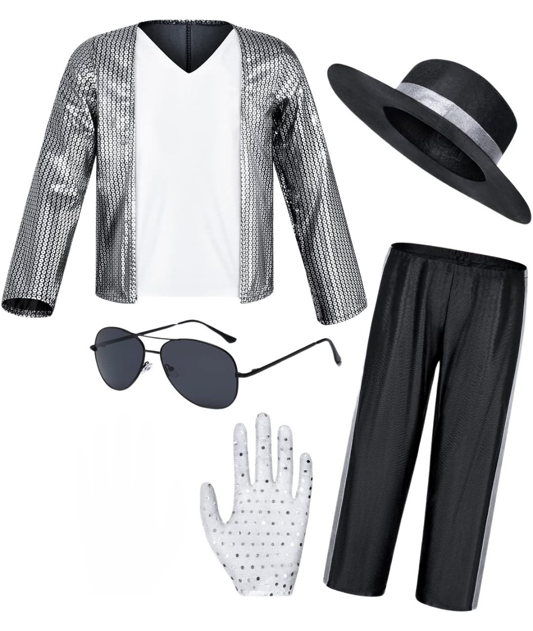 Michael Jackson Halloween Costume Fancy Dress Role Play for Girls, Boys
