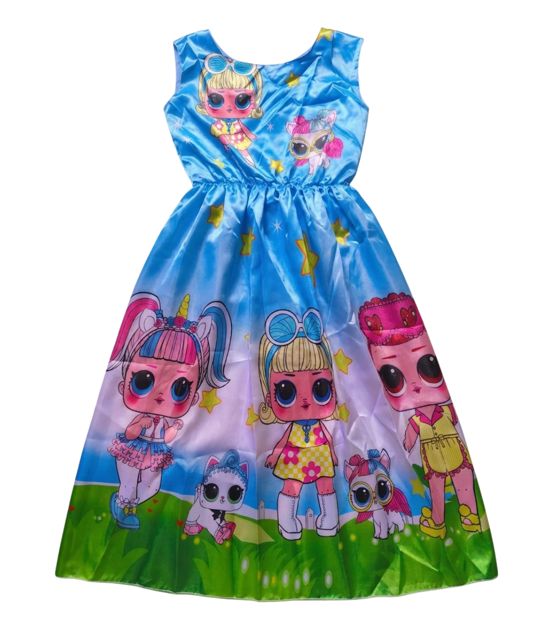 lol Surprise blue Satin dress Girls
