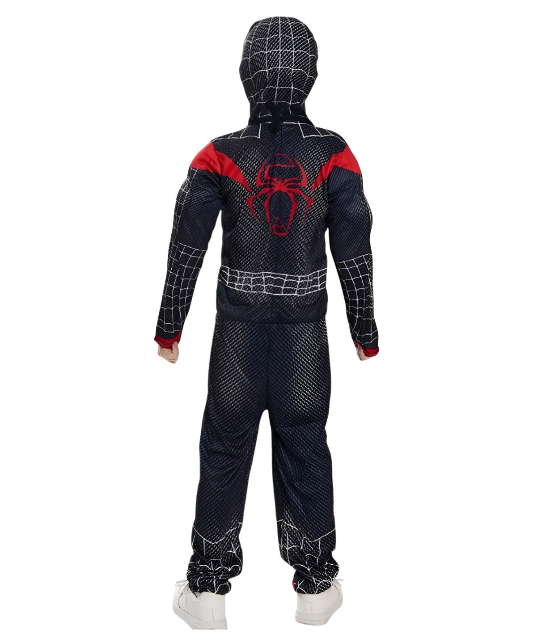 Black Spiderman Deluxe Costume for Kids Bodysuit with muscle Superhero