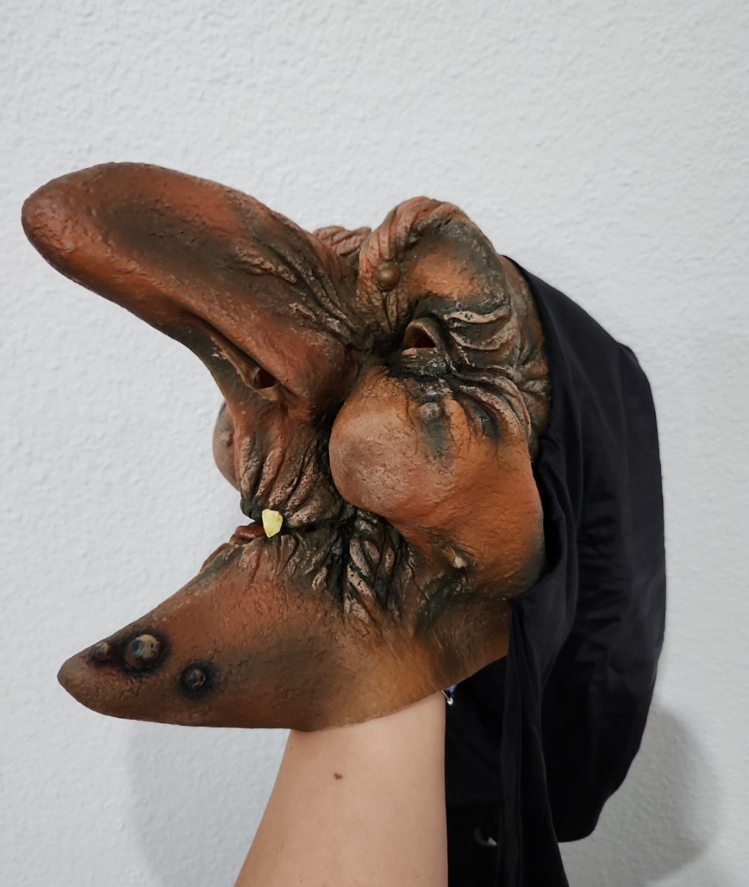 Adult witch cape with attached mask deluxe Costume