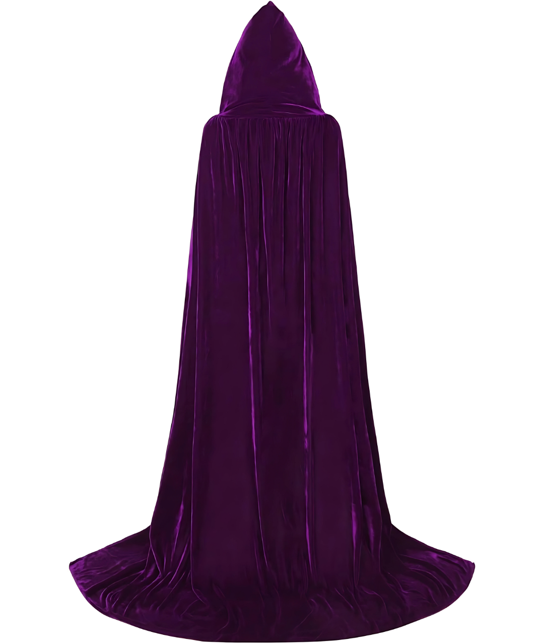 Adult Dark purple Velvet Hooded Robe Costume