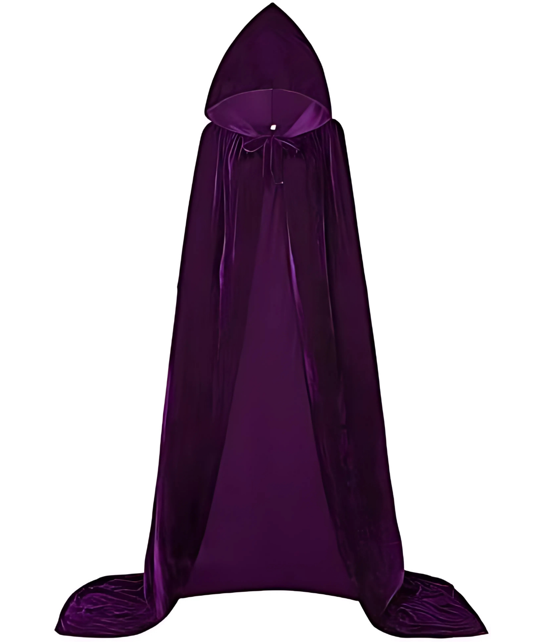 Adult Dark purple Velvet Hooded Robe Costume