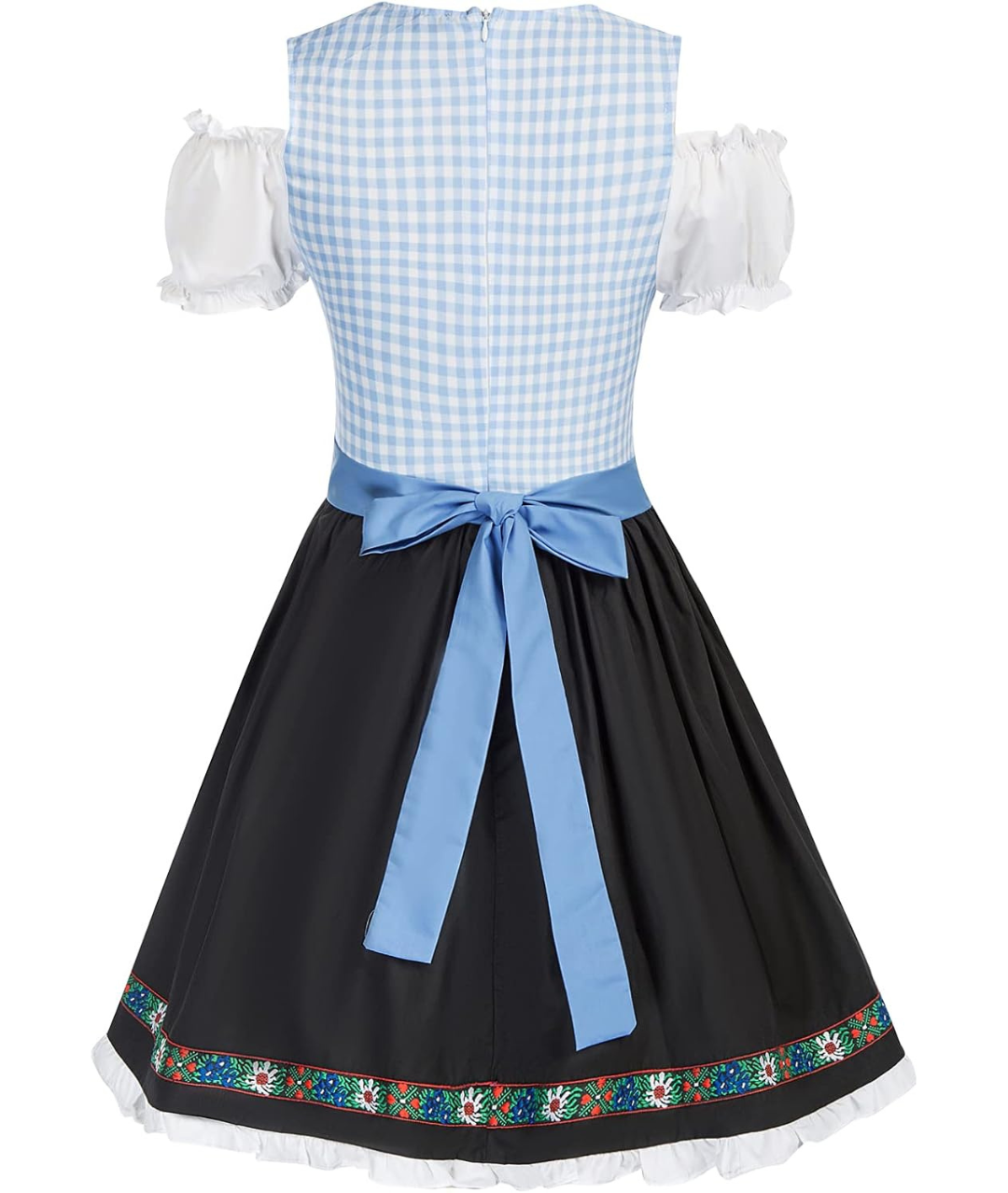 Women's German Dress Bavarian Oktoberfest Carnival Costumes Cosplay Blue and Black Maid Outfit