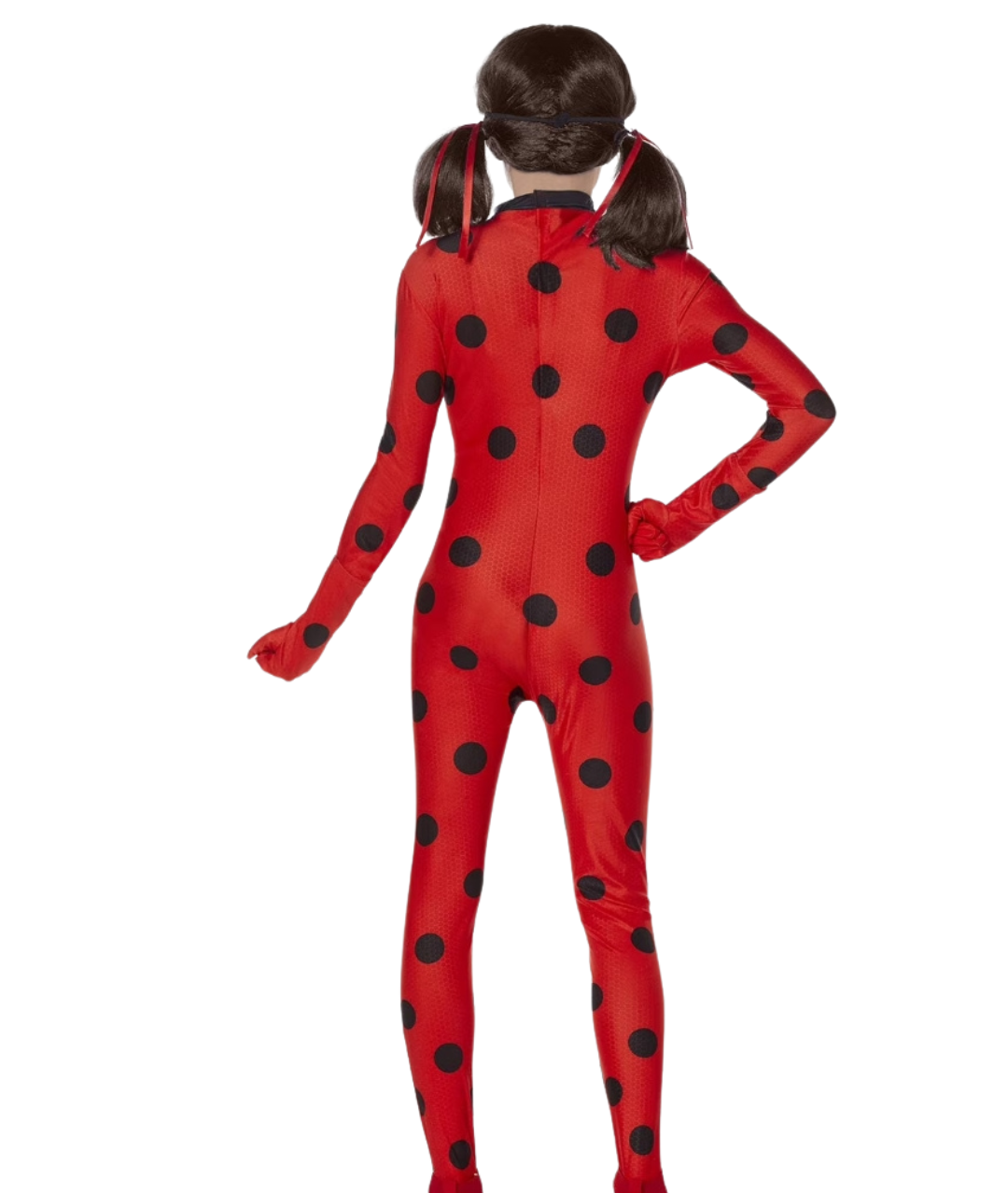 Girls Ladybug Jumbsuit Costume with Eye Mask