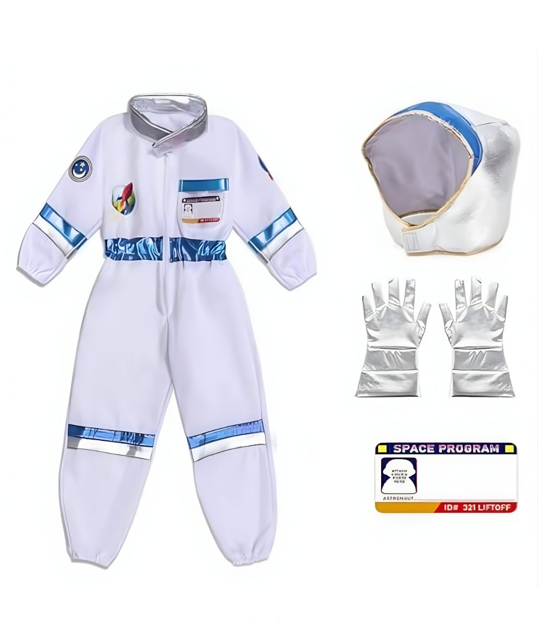 Kids Astronaut Costume NASA Space Suit Boys Girls Halloween Cosplay Outfits
