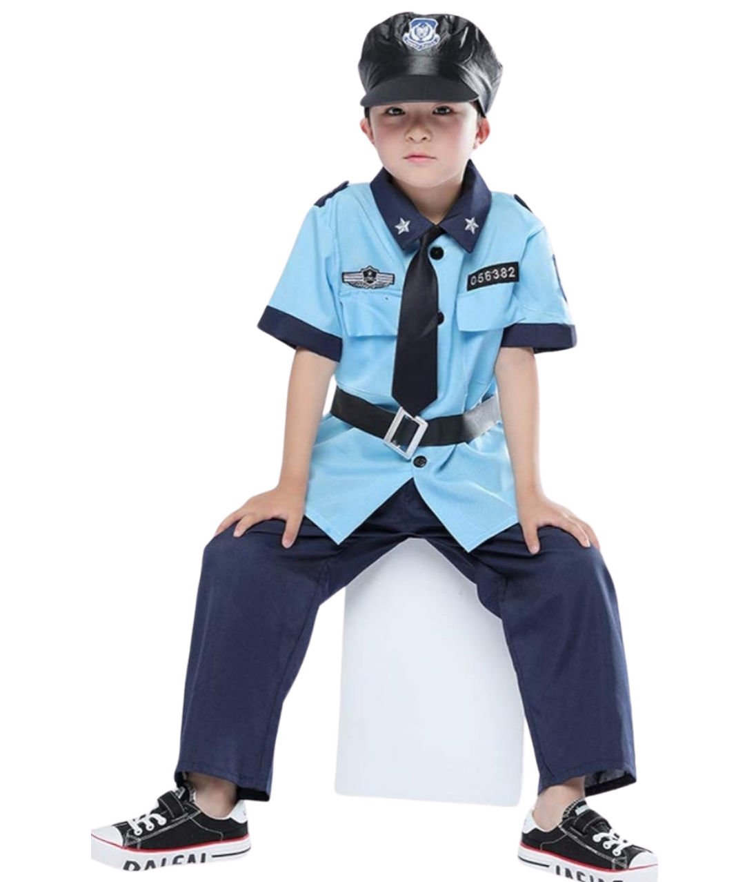 Boys Police Costume Policeman Cop Officer Career Costume Book Week Outfits