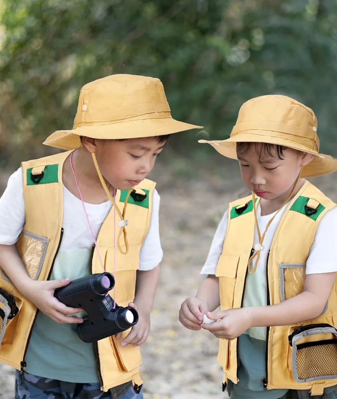 Vest and Hat Costume For Kids suitable Construction Worker, Explorers, Engineer, farmer  Costume Cosplay for Kids