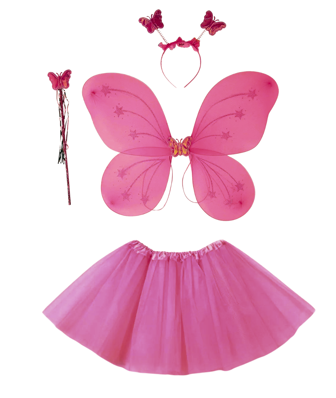 Fairy Costume Girls Pink Butterfly Costume with Angel Wings Pink