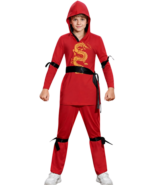 Kids Ninja Fancy Costume ideal for Halloween,party roleplay Ninja superhero