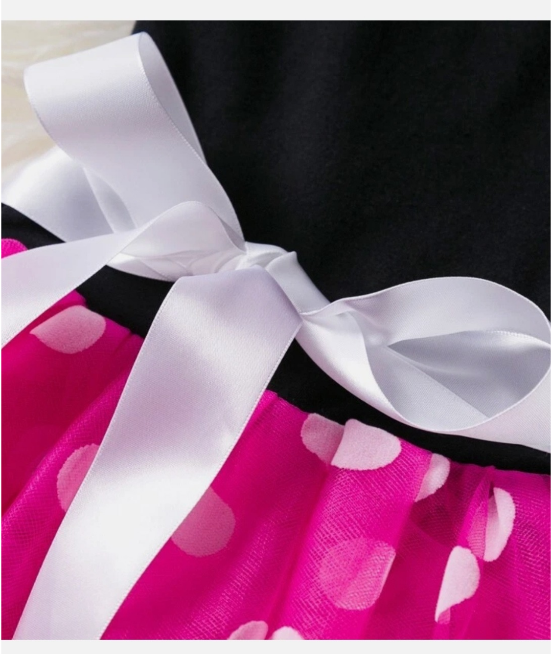 Girls' Polka Dot Print Short Sleeve Princess Cute Puff Dress