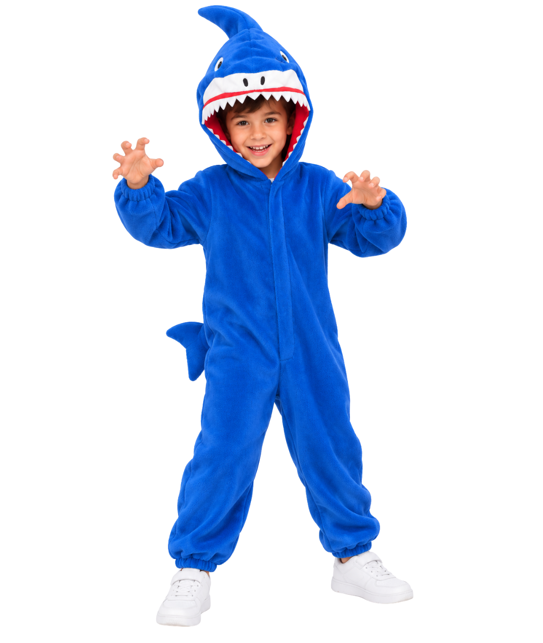 Kids Fancy Shark overall costume with attached Hat