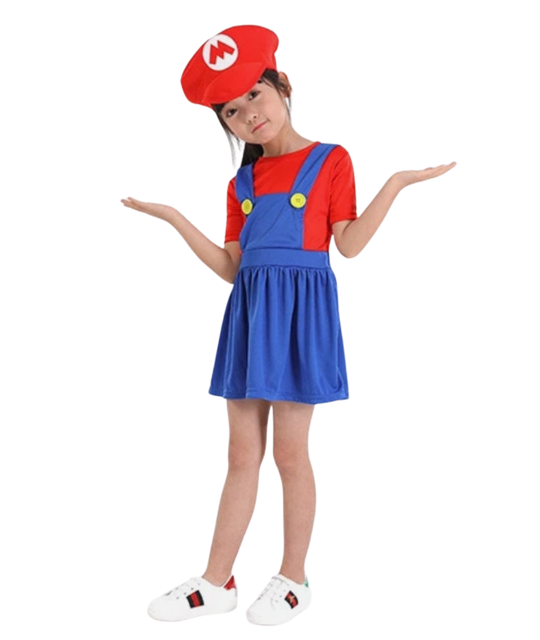 Little Girls Super Brother Halloween Costume Kids Mario Luigi Bros Cosplay