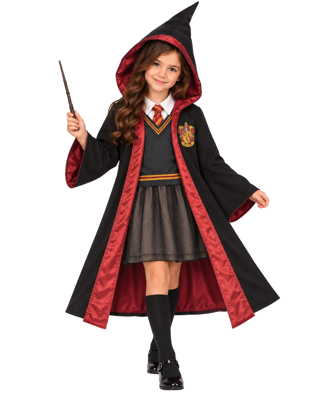 Harry Potter Deluxe Hermione Fancy Costume Dress with wand