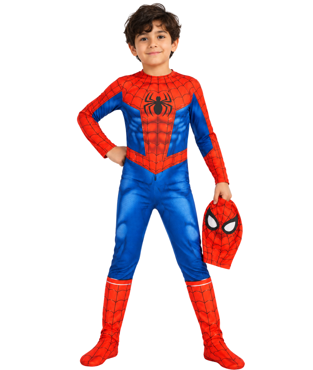 MARVEL unisex Spider-Man Official Costume - Deluxe Two-Way Stretch Spandex with Invisible Zippers