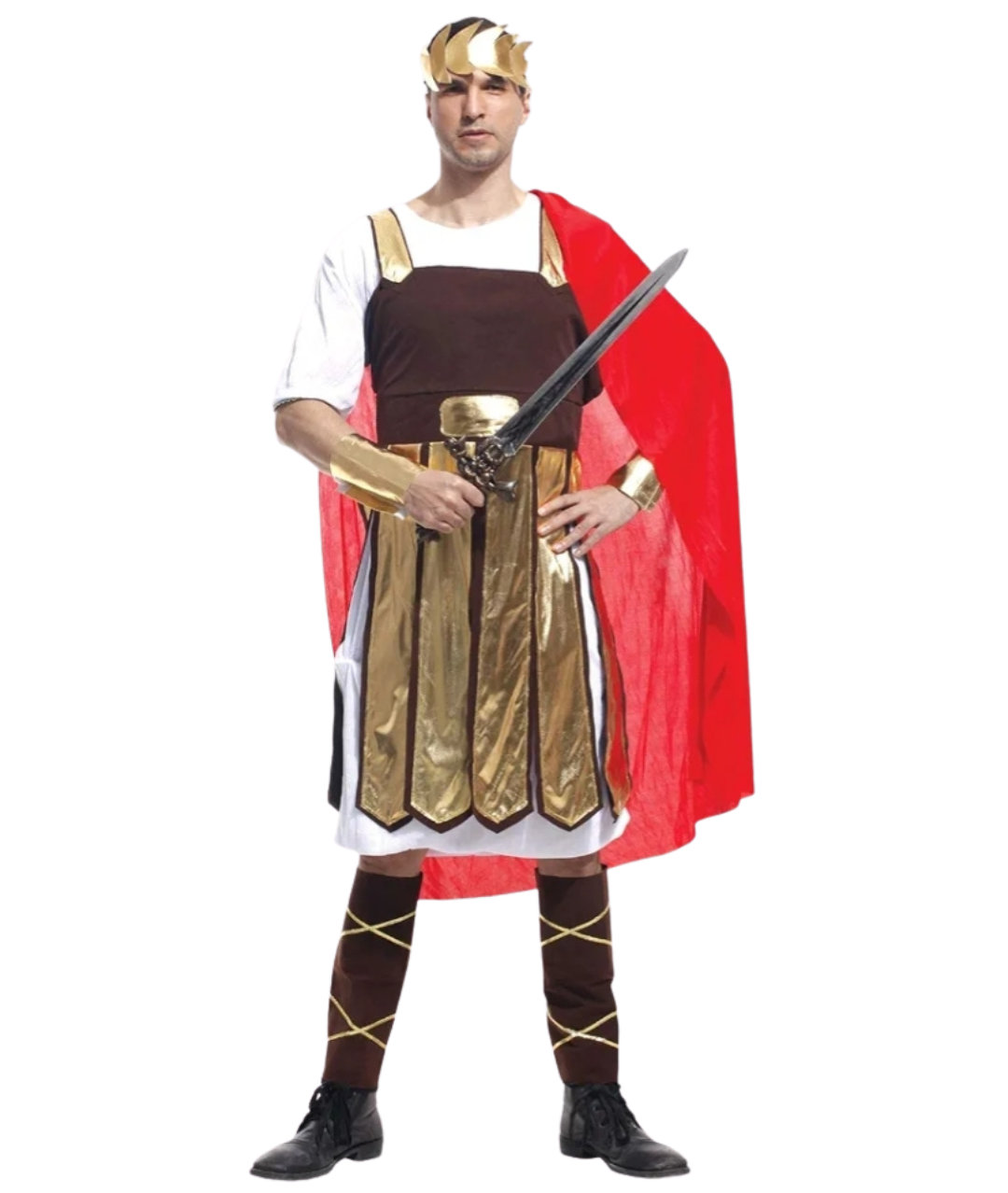 Warrior, Cosplay Man, Halloween, Roman, Knight, Swordsmen, Greek Hero, Costume, crown not included