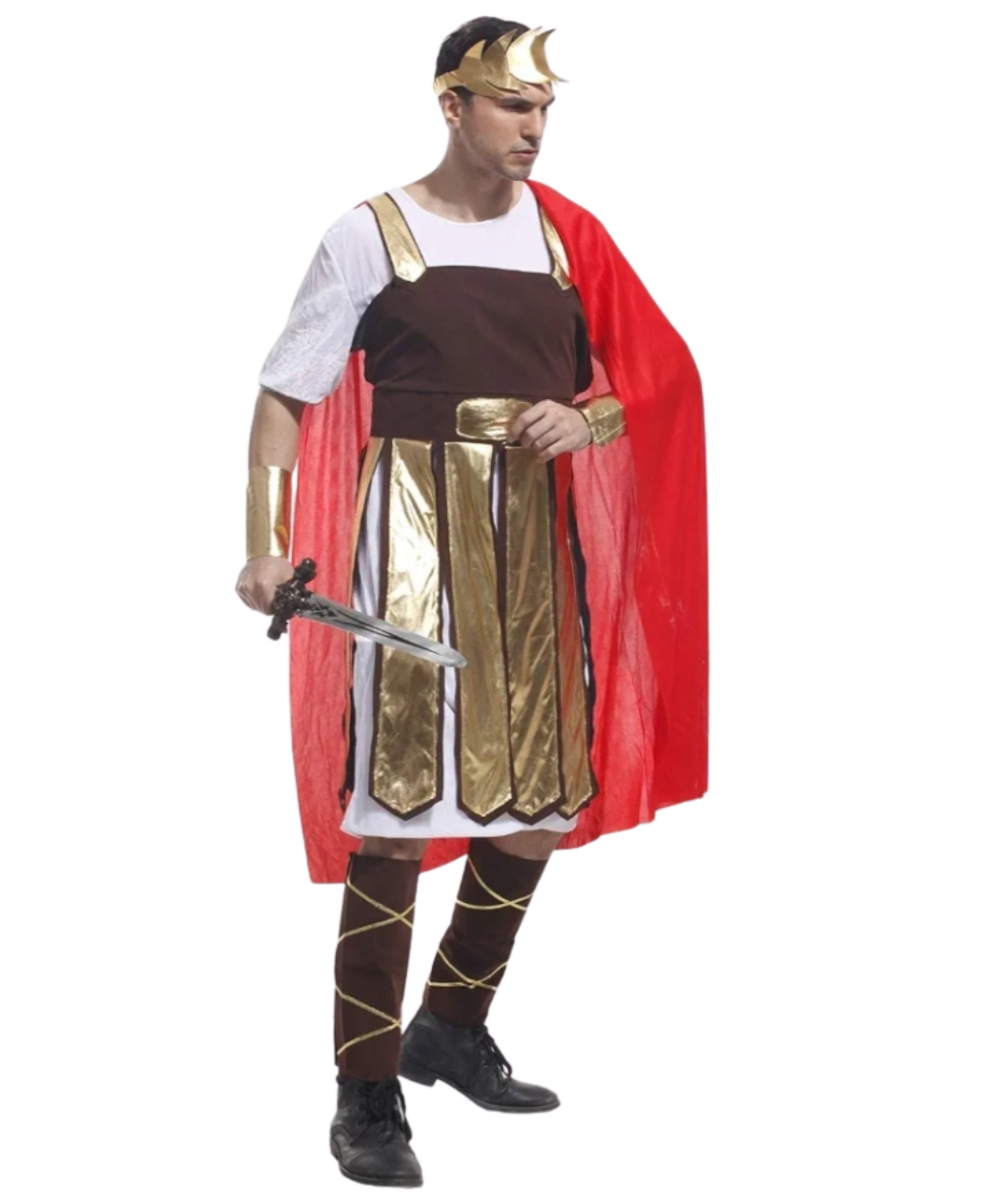 Warrior, Cosplay Man, Halloween, Roman, Knight, Swordsmen, Greek Hero, Costume, crown not included