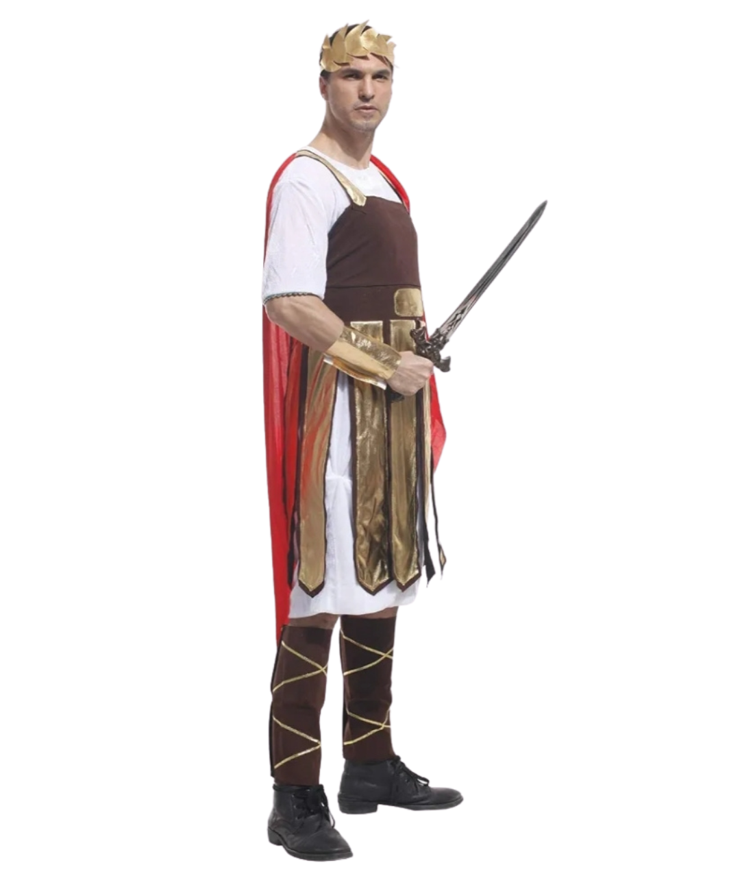 Warrior, Cosplay Man, Halloween, Roman, Knight, Swordsmen, Greek Hero, Costume, crown not included
